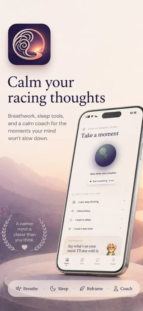 Overthink Less: Calm Mind screenshot 1