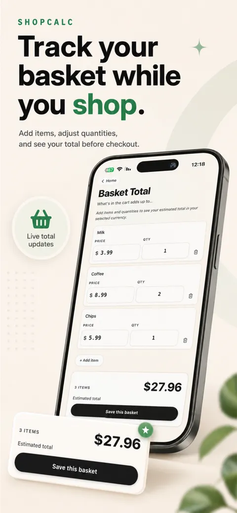 Tangkapan layar ShopCalc - Real Price 3